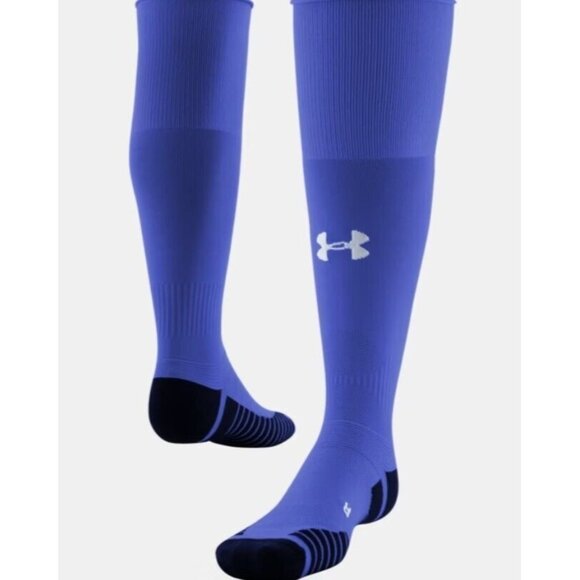 Under Armour 1372759 UA Soccer Over-The-Calf Socks Royal Blue Sz 13-16 - Picture 1 of 2